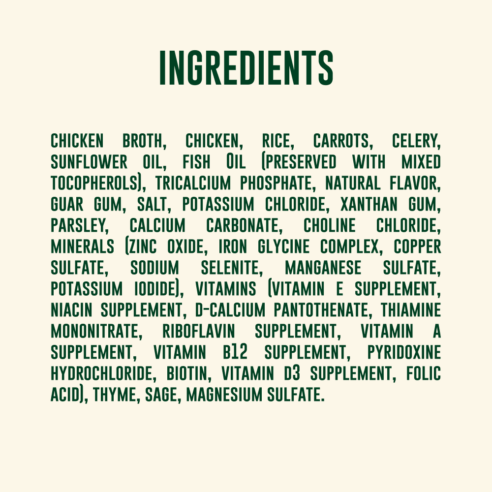 Your Pet’s Kitchen – 3.5oz Chicken & Rice Stew Shreds