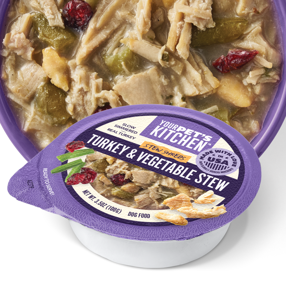 Your Pet’s Kitchen – 3.5oz Turkey & Vegetable Stew Shreds