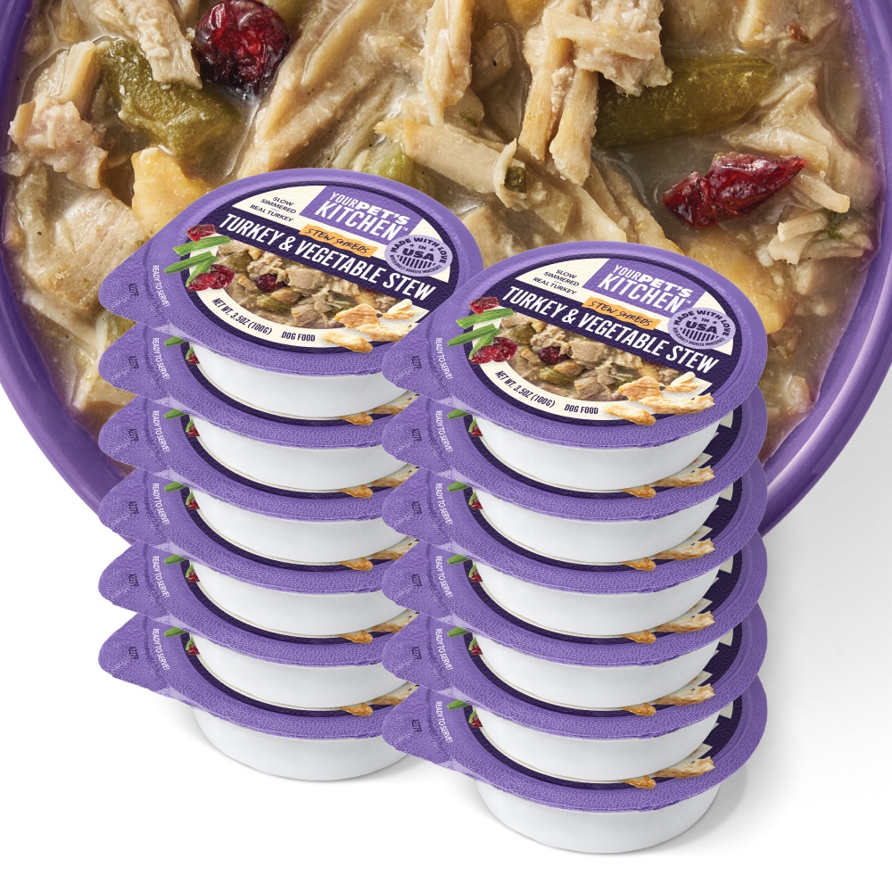 Your Pet’s Kitchen – 3.5oz Turkey & Vegetable Stew Shreds