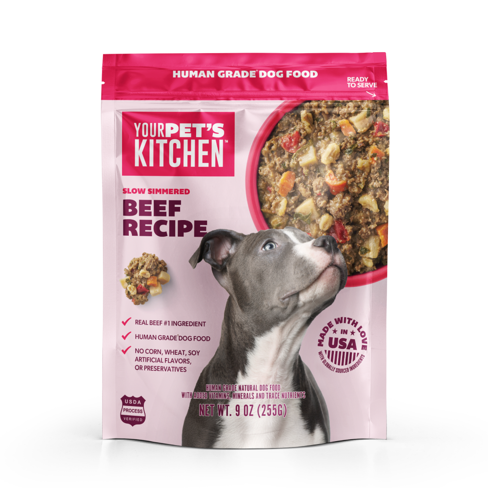 Your Pet's Kitchen - 9oz Human Grade Beef Recipe Pouch (Pack of 6)