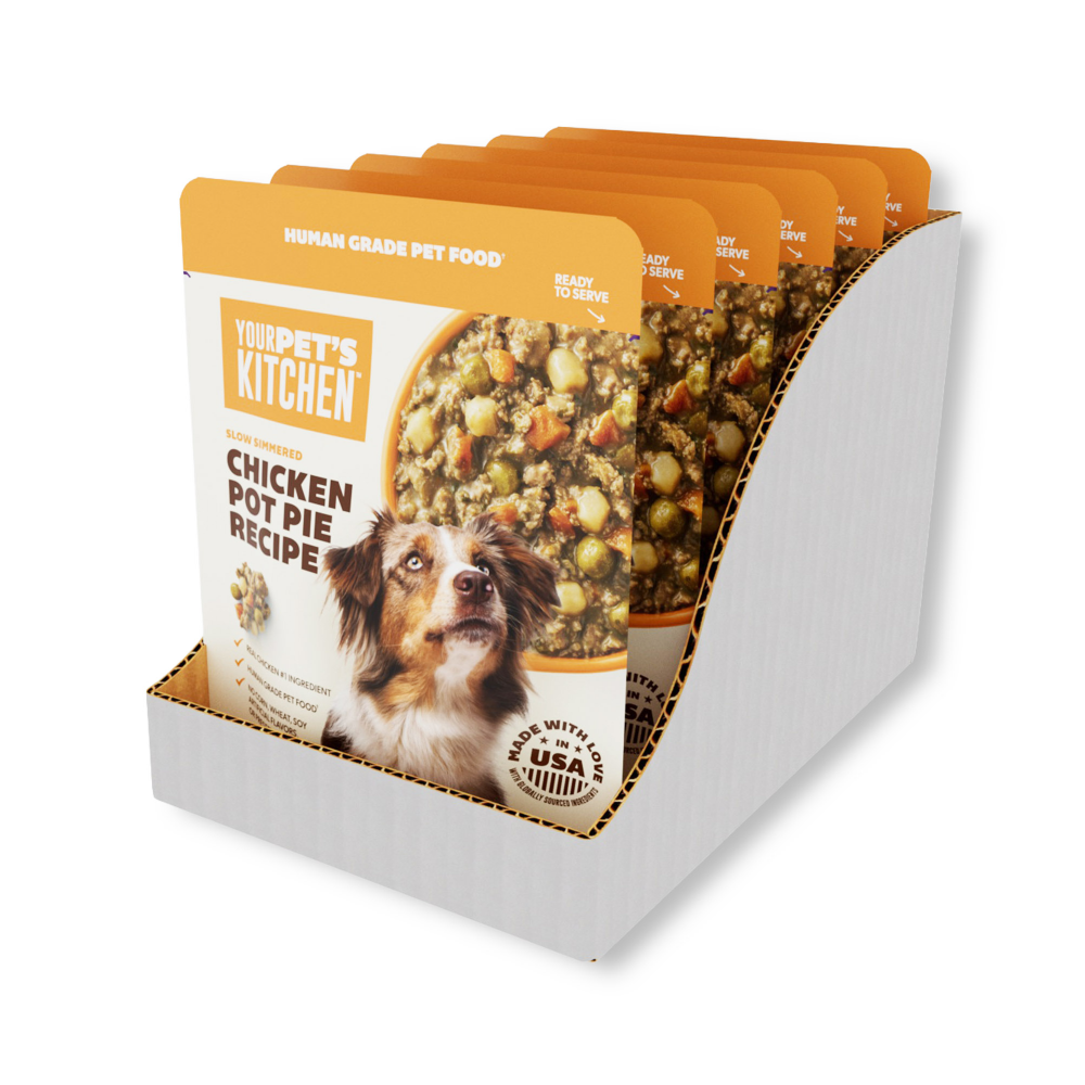 Your Pet's Kitchen - 9oz Human Grade Chicken Pot Pie Recipe Pouch (Pack of 6)