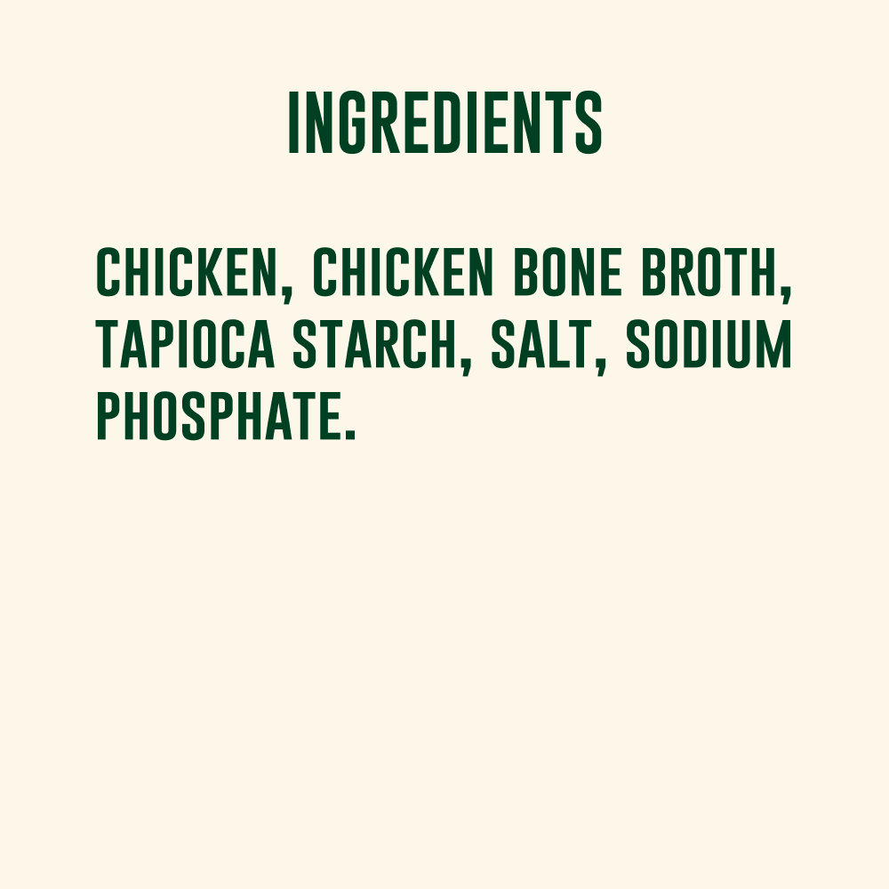 Your Pet’s Kitchen - 2.6oz Human Grade Chicken Shreds in Bone Broth Pouch (Pack of 12)