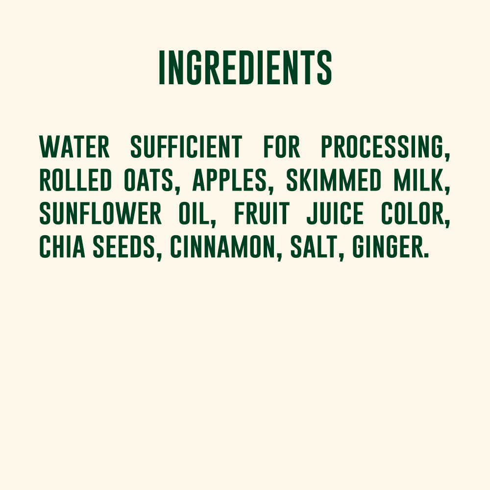 Your Pet’s Kitchen – 3.5oz Breakfast Oatmeal with Apple Crisp Flavor in Sauce