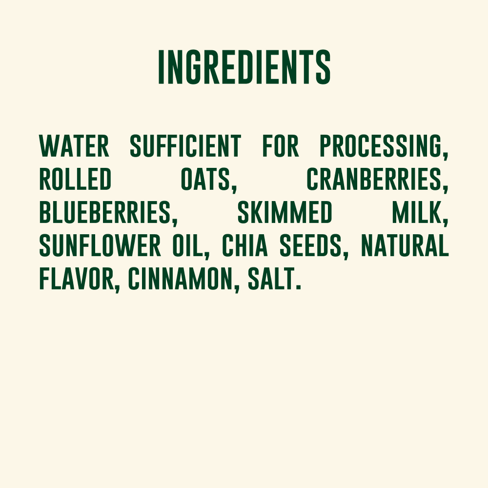 Your Pet’s Kitchen – 3.5oz Breakfast Oatmeal with Berry Boost Flavor in Sauce