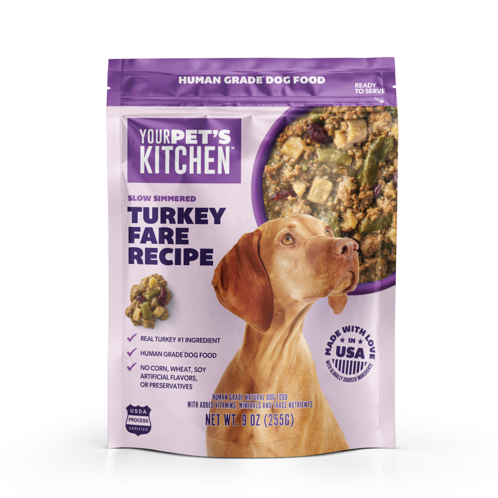 Your Pet's Kitchen - 9oz Human Grade Turkey Fare Recipe Pouch (Pack of 6)