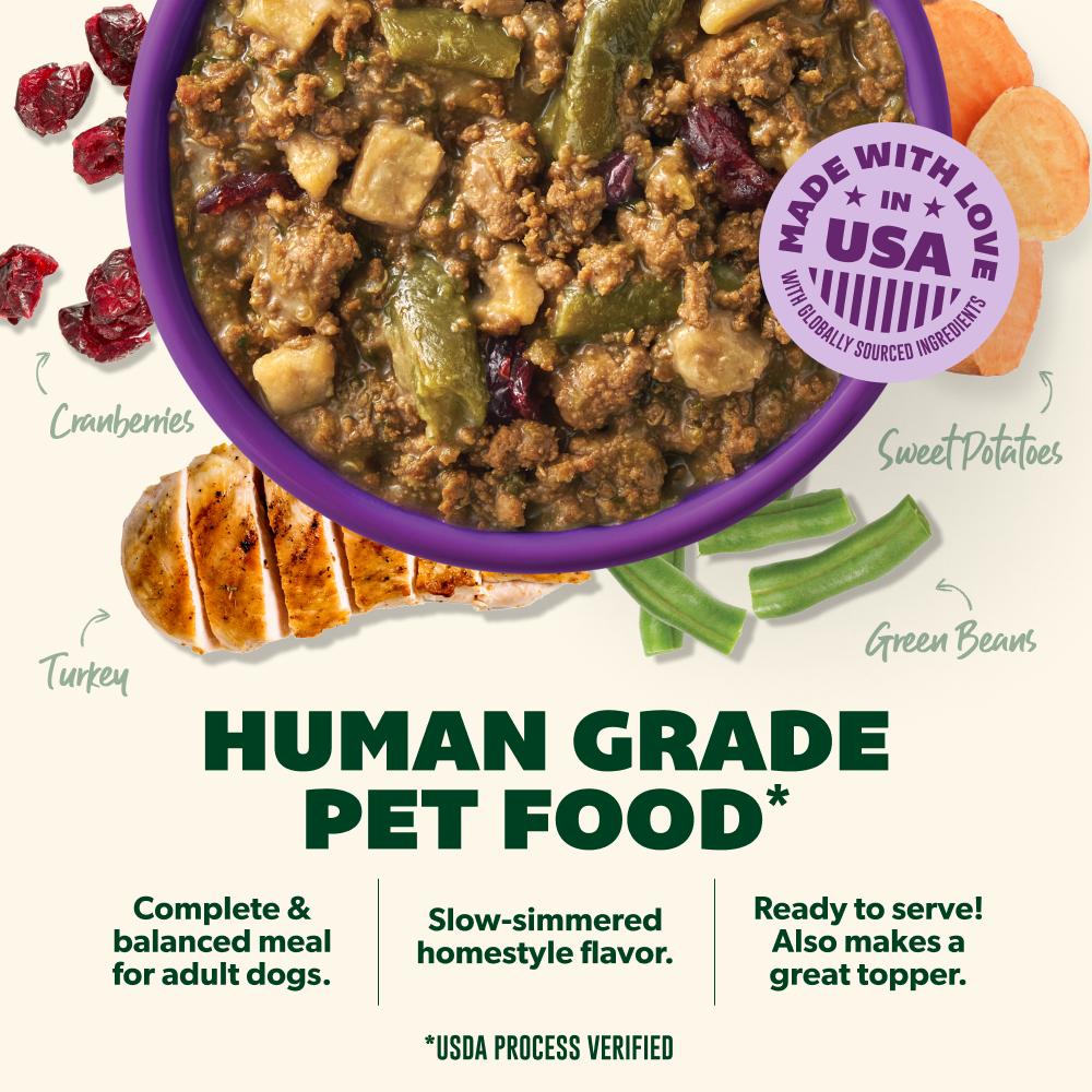 Your Pet's Kitchen - 9oz Human Grade Turkey Fare Recipe Pouch (Pack of 6)